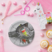 ナマズは餌に写真芸術を取ります ペーパープレート (パーティー)