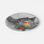 ナマズは餌に写真芸術を取ります ペーパープレート (アングル)