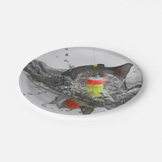 ナマズは餌に写真芸術を取ります ペーパープレート (アングル)