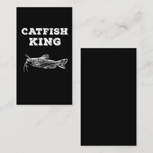 ナマズキング魚釣り魚好き魚釣り釣り釣り器 名刺 (正面/裏面)