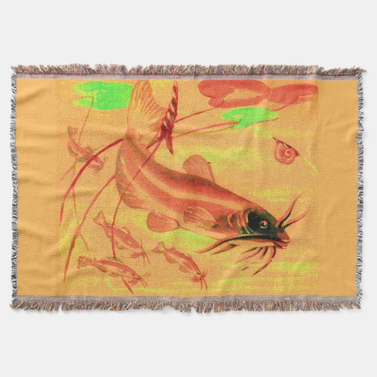 ナマズプリント スローブランケット (正面)
