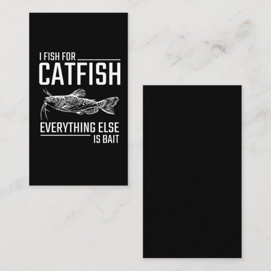 ナマズプン猫ノイズユーモア子猫魚釣り愛好者 名刺 (正面/裏面)