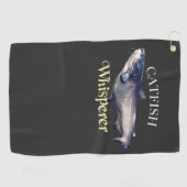 ナマズ泡立て魚釣りタオル ゴルフタオル (横)