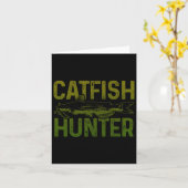 ナマズ狩りナマズ魚釣りギフト カード (黄色い花)