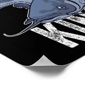 ナマズ王ナマズ魚釣り釣り ポスター (角)