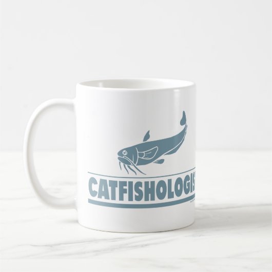 ナマズ科-魚釣り、料理 コーヒーマグカップ (左)