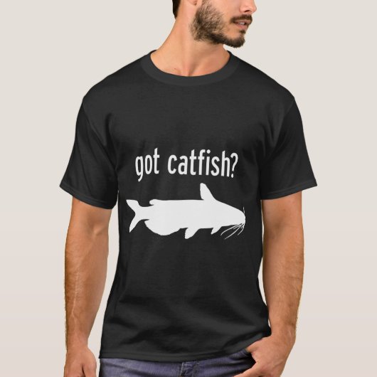 ナマズ釣りましたか? Tシャツ (正面)