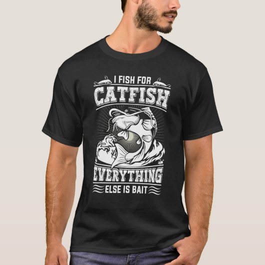 ナマズ釣り以外はすべてエサ フラット Tシャツ (正面)