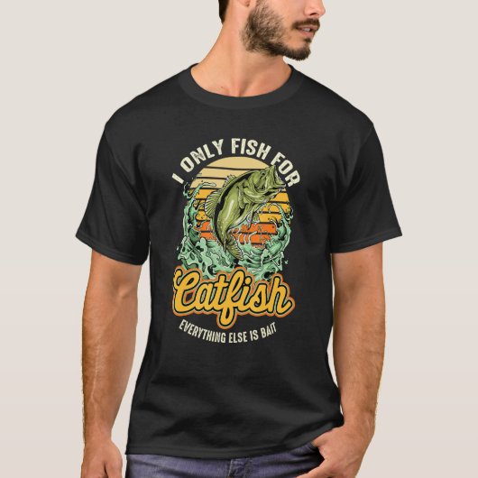 ナマズ釣り ナマズ愛好家 釣り人 Tシャツ (正面)
