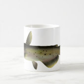 ナマズ釣り、ビンテージの海洋生物河川魚 コーヒーマグカップ (中央)