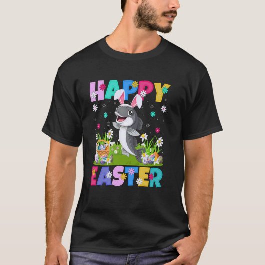 ナマズ イースターエッグハント うさぎ耳 ナマズ イースター Tシャツ (正面)