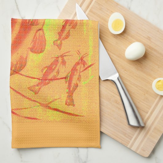 ナマズ キッチンタオル (四つ折り)