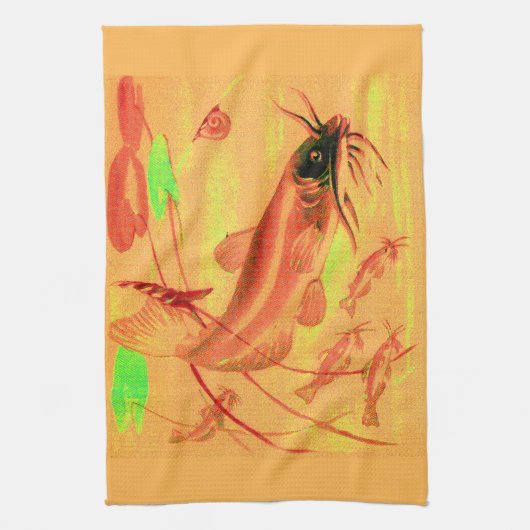 ナマズ キッチンタオル (縦)