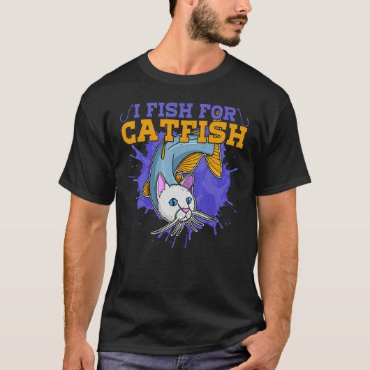 ナマズ ギャガー ナマズ釣り ジョーク 5 Tシャツ (正面)