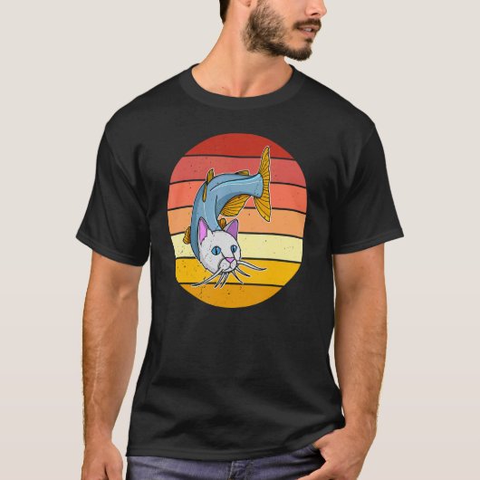 ナマズ ギャグ 釣り好き キャットフィッシュ 7 Tシャツ (正面)