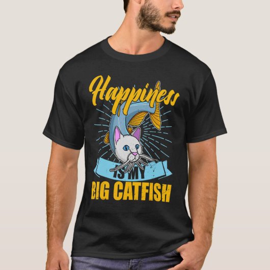 ナマズ ギャグ 釣り ジョーク Tシャツ (正面)