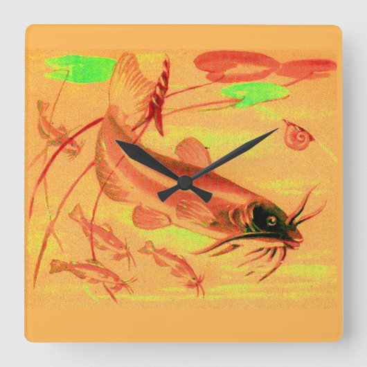 ナマズ スクエア壁時計 (正面)