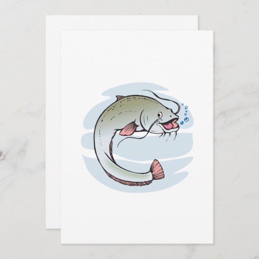 ナマズ 招待状 (正面/裏面)