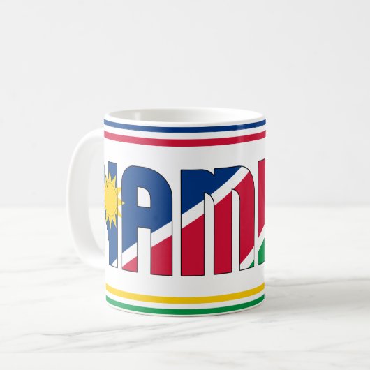 「ナミビアとシピン」愛国的なコーヒーマグ コーヒーマグカップ (正面左)