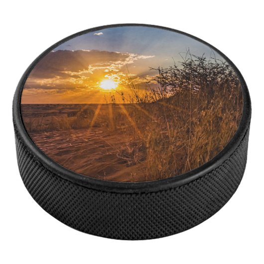 ナミビアのカラハリ砂漠に沈む夕日 アイスホッケーパック (3/4)