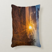 ナミビアのカラハリ砂漠に沈む夕日 アクセントクッション (正面(垂直))