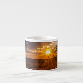 ナミビアのカラハリ砂漠に沈む夕日 エスプレッソカップ