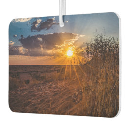 ナミビアのカラハリ砂漠に沈む夕日 カーエアーフレッシュナー