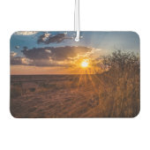 ナミビアのカラハリ砂漠に沈む夕日 カーエアーフレッシュナー (正面)