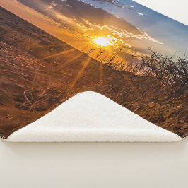 ナミビアのカラハリ砂漠に沈む夕日 シェルパブランケット