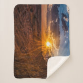 ナミビアのカラハリ砂漠に沈む夕日 シェルパブランケット (正面)