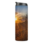 ナミビアのカラハリ砂漠に沈む夕日 タンブラー (回転右)