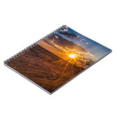 ナミビアのカラハリ砂漠に沈む夕日 ノートブック (左側)