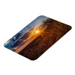 ナミビアのカラハリ砂漠に沈む夕日 マグネット