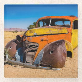 ナミビアのソリティアにある古い廃車 ガラスコースター