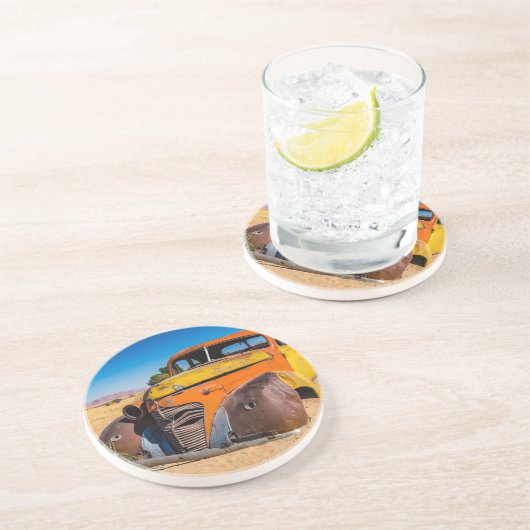 ナミビアのソリティアにある古い廃車 コースター (側面)