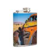 ナミビアのソリティアにある古い廃車 フラスク (右)