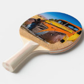 ナミビアのソリティアにある古い廃車 卓球ラケット (正面アングル)