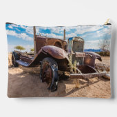 ナミビアのソリティアにある古くて捨てられた#3車 アクセサリーポーチ (裏面)