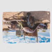 ナミビアのソリティアにある古くて捨てられた#3車 ゴルフタオル (横)