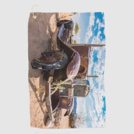 ナミビアのソリティアにある古くて捨てられた#3車 ゴルフタオル