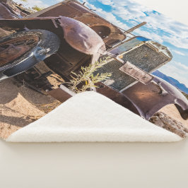 ナミビアのソリティアにある古くて捨てられた#3車 シェルパブランケット