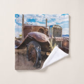 ナミビアのソリティアにある古くて捨てられた#3車 バスタオルセット (ウォッシュタオル)