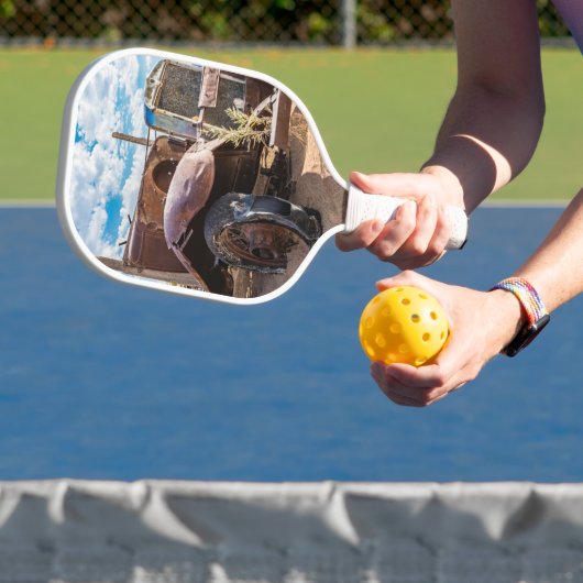 ナミビアのソリティアにある古くて捨てられた#3車 ピックルボールラケット (インサイチュ)