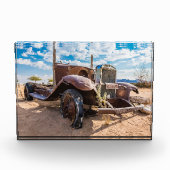 ナミビアのソリティアにある古くて捨てられた#3車 フォトブロック (正面)