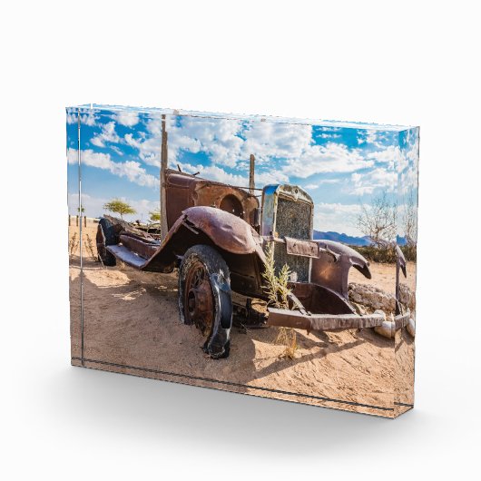 ナミビアのソリティアにある古くて捨てられた#3車 フォトブロック (右)