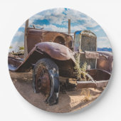 ナミビアのソリティアにある古くて捨てられた#3車 ペーパープレート (正面)