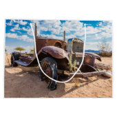 ナミビアのソリティアにある古くて捨てられた#3車 ラージペーパーバッグ (裏面)