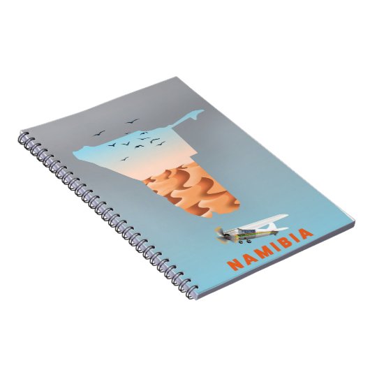 ナミビアの地図の投稿記事 ノートブック (右側)