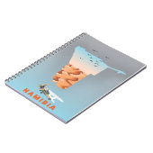 ナミビアの地図の投稿記事 ノートブック (左側)