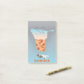 ナミビアの地図 ポストイット (デスク上)